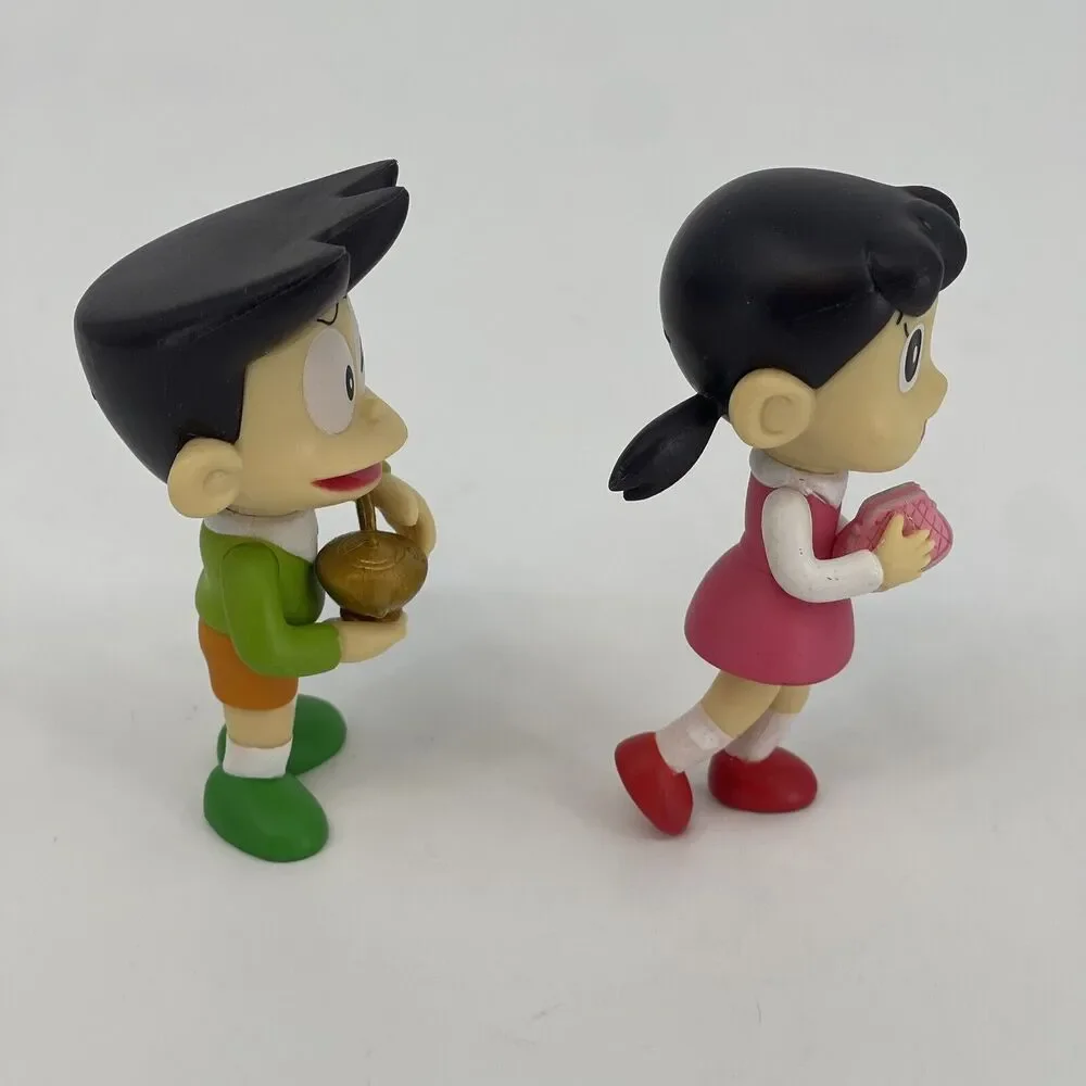 Lot of 2 Doraemon Figures Fujiko Shizuka & Suneo Japanese Manga Figurines